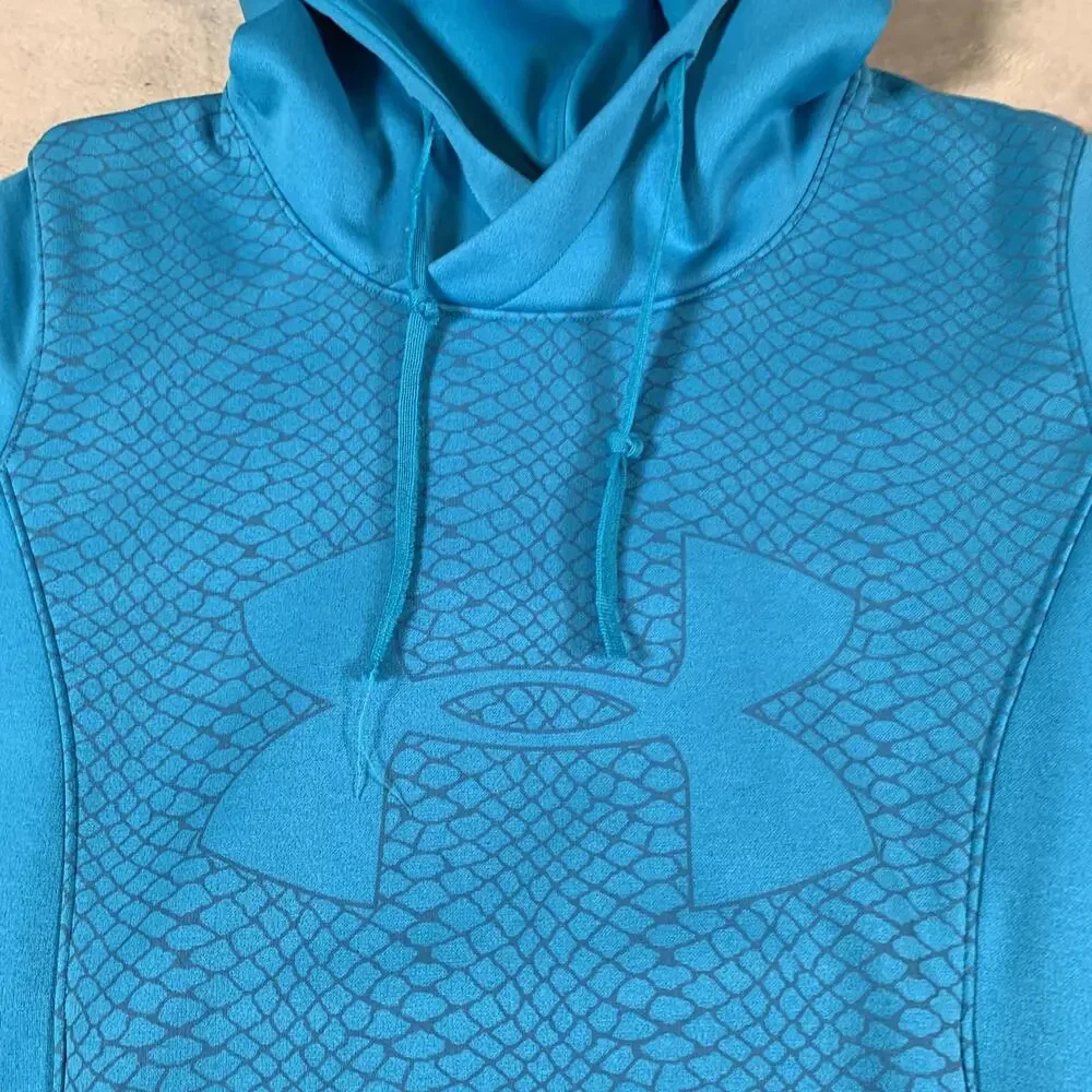 Under Armour Hoodie Mens‎ Medium Blue ColdGear Storm Pullover Sweatshirt 1239154